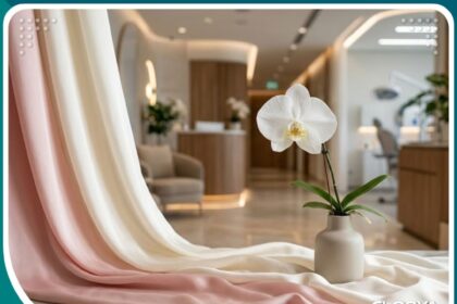 واجهة مقال علاج ترهل الشفرات في تركيا بتصميم طبي راقي يعبر عن الأنوثة والجمال.