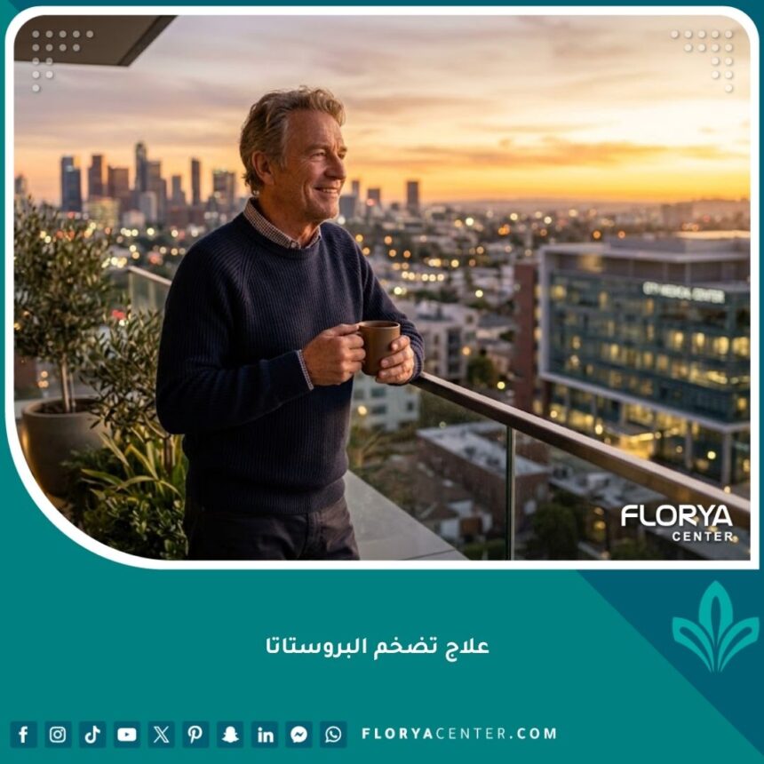 رجل مسن سعيد ومستريح بعد نجاح علاج تضخم البروستاتا في اسطنبول