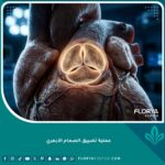 صورة مميزة لعملية تضييق الصمام الأبهري تظهر تشريح القلب بأسلوب سينمائي ثلاثي الأبعاد.