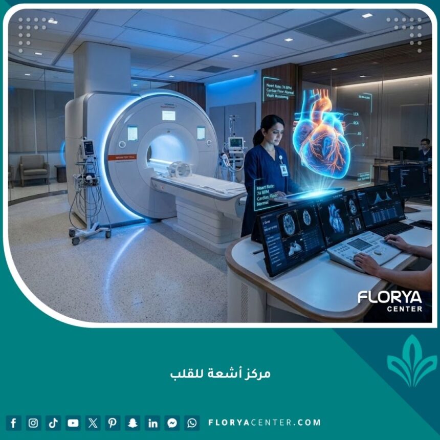 واجهة مركز أشعة قلب متطور يضم أحدث أجهزة الرنين المغناطيسي والأشعة المقطعية للقلب.