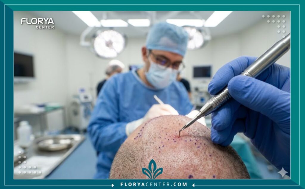 غرفة عمليات معقمة لزراعة الشعر لضمان عدم حدوث مضاعفات أو ندبات في الوجه.