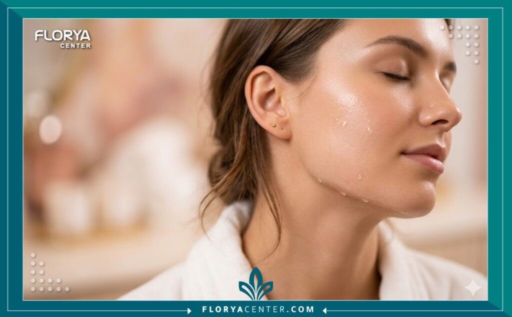 نتيجة صنفرة البشرة بالكريستال: بشرة ناعمة، خالية من العيوب، ومشرقة بعد العلاج.