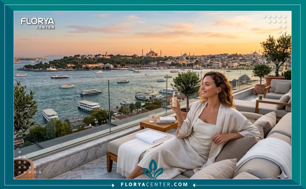 تجربة السياحة العلاجية في تركيا: الاسترخاء في إسطنبول بعد إجراء تقشير البشرة.