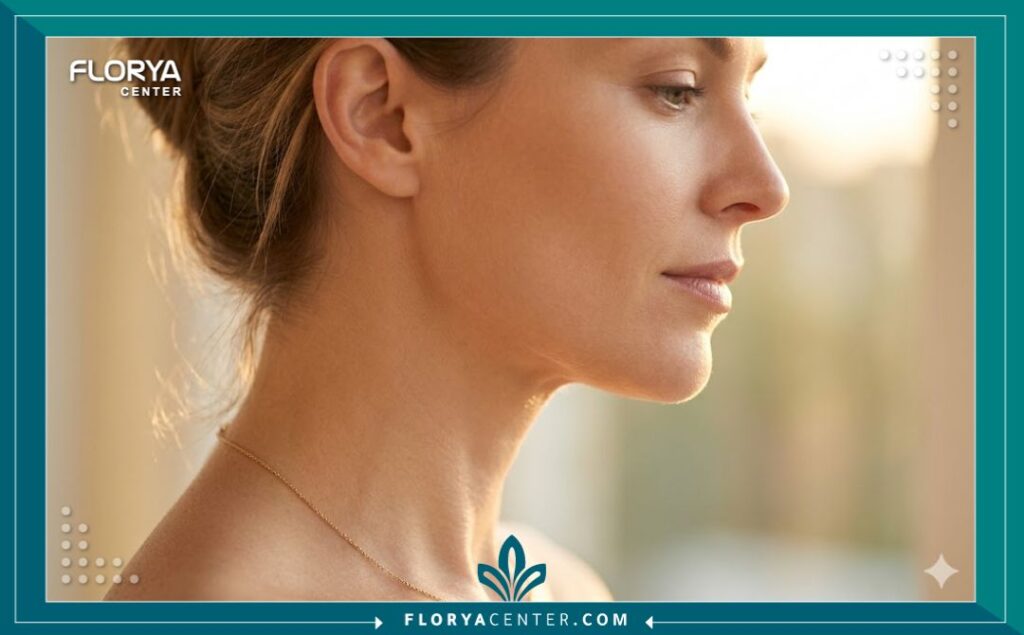 تحديد الفك وشد الرقبة باستخدام خيوط المخاريط الأمريكية (سيلويت سوفت) في تركيا.