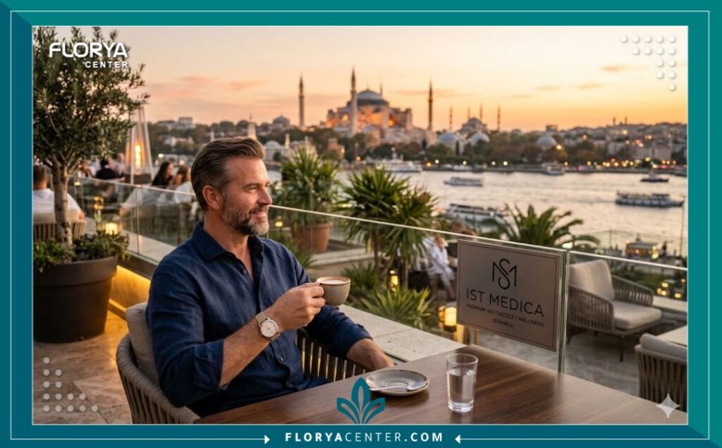 مريض يستمتع بجمال اسطنبول ومضيق البوسفور بعد نجاح رحلته العلاجية لزراعة الشعر بتقنية Nano Fue.