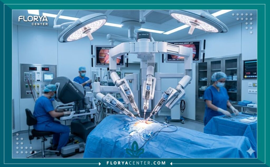 غرفة عمليات حديثة ومجهزة بأحدث التقنيات الجراحية لإجراء عمليات تجميل العجان في اسطنبول.