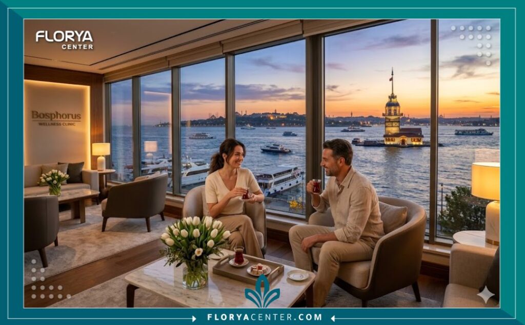 رحلة السياحة العلاجية في تركيا: الاسترخاء في إسطنبول مع إطلالة رائعة بعد الانتهاء من علاج حب الشباب بليزر إيروليز المتطور.