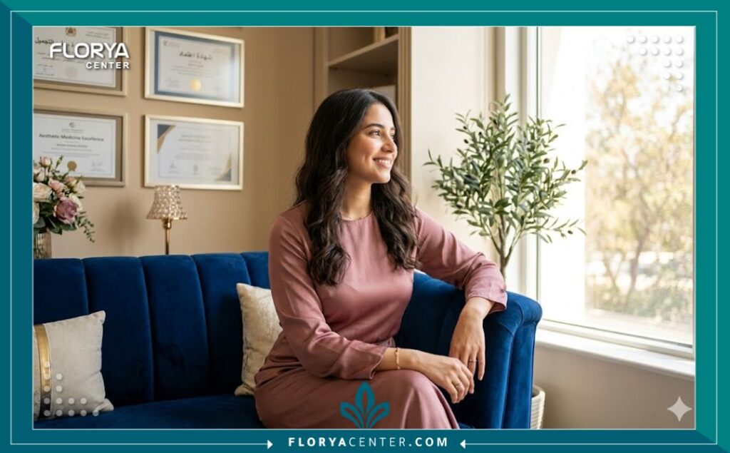 صورة جمالية لامرأة تشعر بالراحة والثقة بعد نجاح عملية ترميم الغشاء وفترة النقاهة في عيادة تجميل بتركيا