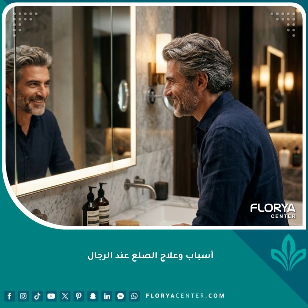 رجل واثق بشعر كثيف بعد علاج الصلع - الواجهة الرئيسية لأسباب وعلاج تساقط الشعر.