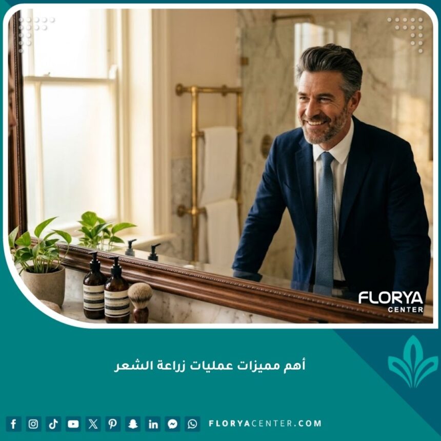 واجهة مقال توضح نتائج زراعة الشعر الطبيعية والمظهر الجذاب للرجل بعد العملية.