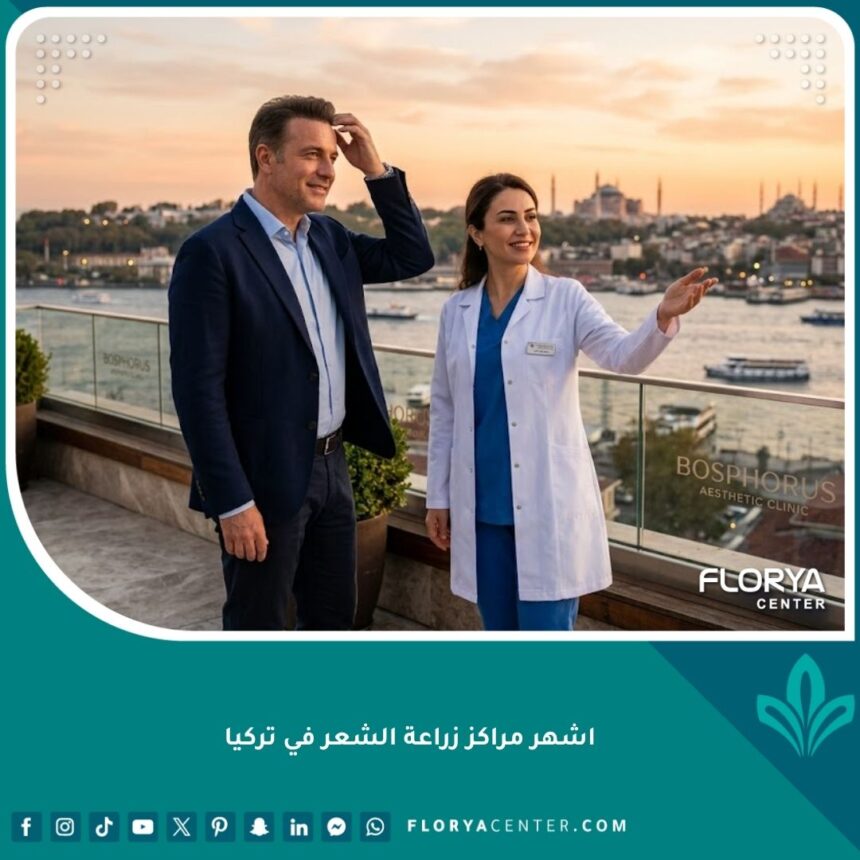 رجل يستعرض نتائج نجاح زراعة الشعر في اسطنبول مع طبيب مختص في تركيا