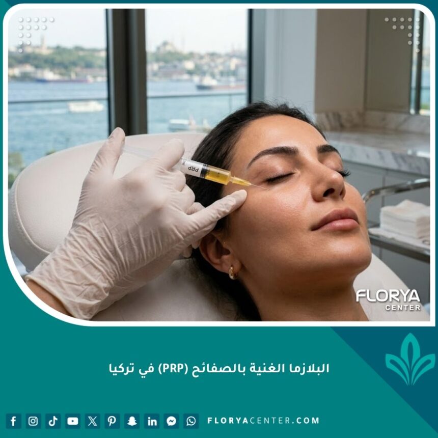 إجراء حقن البلازما الغنية بالصفائح (PRP) للوجه وتحت العين في عيادة تجميل رائدة في تركيا لتحقيق النضارة.
