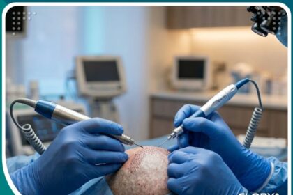 واجهة مقال توضح الفرق بين تقنية FUE وتقنية أقلام تشوي لزراعة الشعر بجودة احترافية.