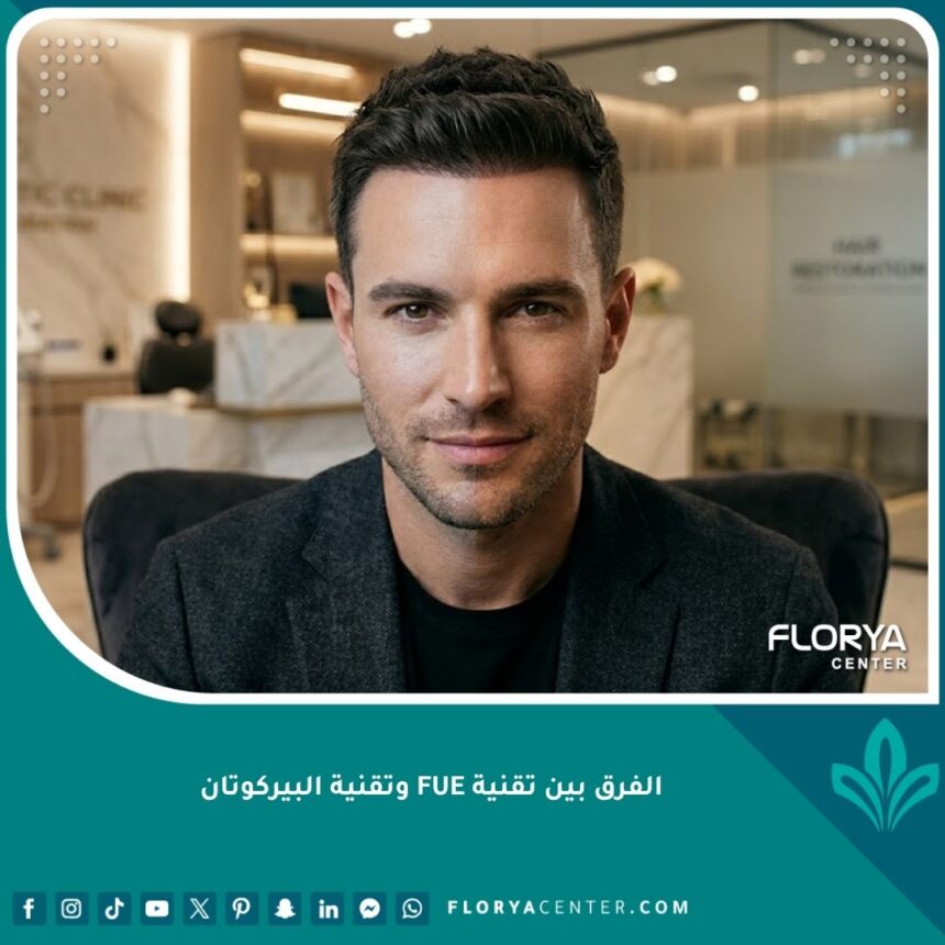 الواجهة الرئيسية لمقارنة تقنيات زراعة الشعر FUE والبيركوتان في تركيا.