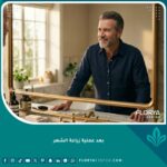 نتائج زراعة الشعر الناجحة ومظهر خط الشعر الطبيعي بعد العملية.