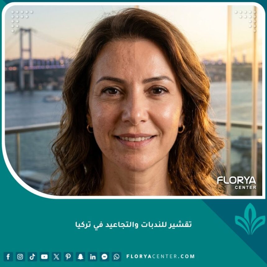 نتيجة قبل وبعد تقشير البشرة للندبات والتجاعيد في عيادة تجميلية بتركيا مع إطلالة على البوسفور.
