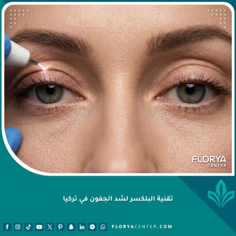 واجهة مميزة تظهر عملية شد الجفون بتقنية البلكسر Plasma BT في تركيا بدون جراحة.