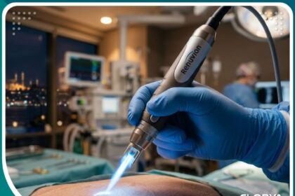 تقنية الجي بلازما (الرينوفيون) لشد الجلد المترهل في تركيا - لقطة مقربة سينمائية للجهاز.