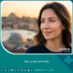 سيدة تتمتع ببشرة نضرة ومشرقة تحت العين بعد إجراء تقنية النانو دهون في تركيا لعلاج الهالات السوداء.