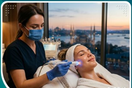 تجربة جهاز الهيدرافيشل الأصلي للحصول على بشرة نضرة ومشرقة في عيادة تجميلية رائدة في اسطنبول، تركيا.