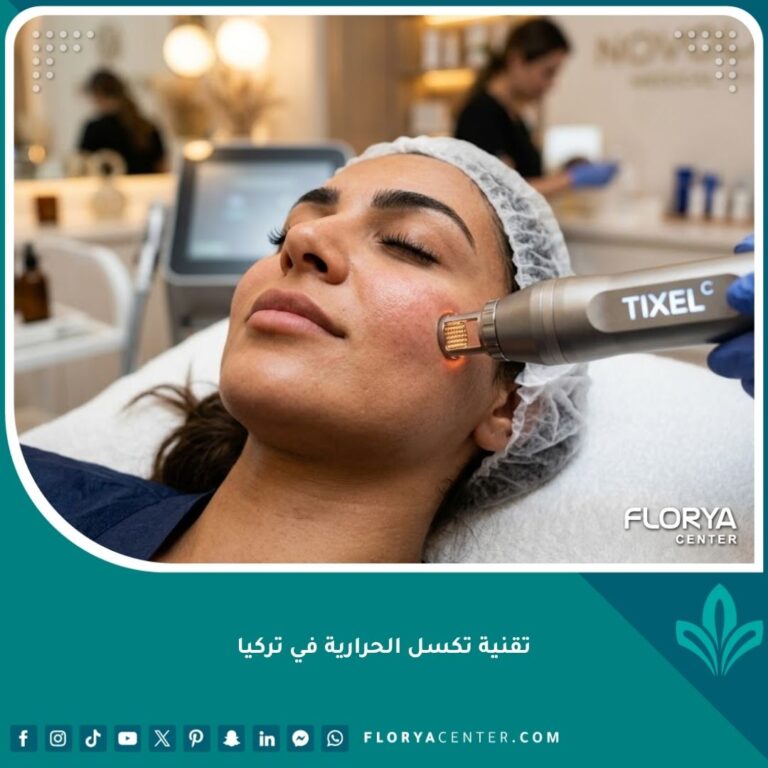 جلسة علاج بتقنية تكسل الحرارية لشد الوجه في عيادة تجميل راقية في تركيا.