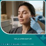 امرأة تحصل على حقن الميزو-بوتوكس في عيادة تجميل فخمة بتركيا للحصول على بشرة زجاجية مشدودة ولامعة.