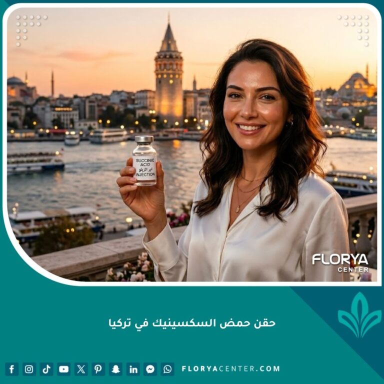 سيدة تتألق بعد حقن حمض السكسينيك في اسطنبول مع إطلالة على البوسفور