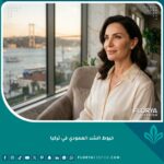 نتيجة تجميلية فورية تظهر ترهل الجلد المرفوع وفك منحوت باستخدام تقنية خيوط الشد العمودي المتقدمة في تركيا امرأة تبدو أصغر سناً.