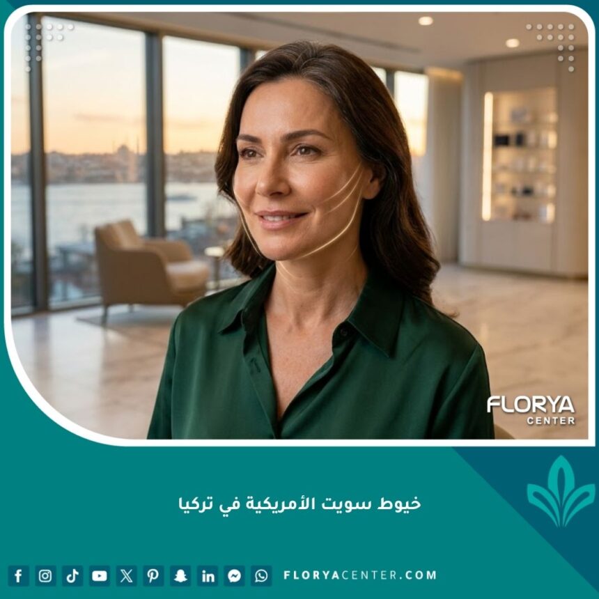 نتيجة شد الوجه قبل وبعد باستخدام خيوط سيلويت سوفت الأمريكية في اسطنبول تركيا.