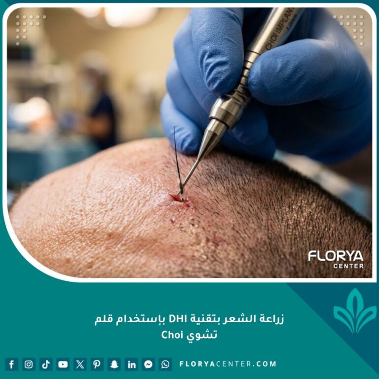 لقطة مقربة سينمائية دقيقة لعملية زراعة الشعر بتقنية DHI باستخدام قلم تشوي في تركيا.