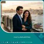 رجل وامرأة يتمتعان بشعر كثيف بعد عملية زراعة الشعر في اسطنبول مع إطلالة على البوسفور