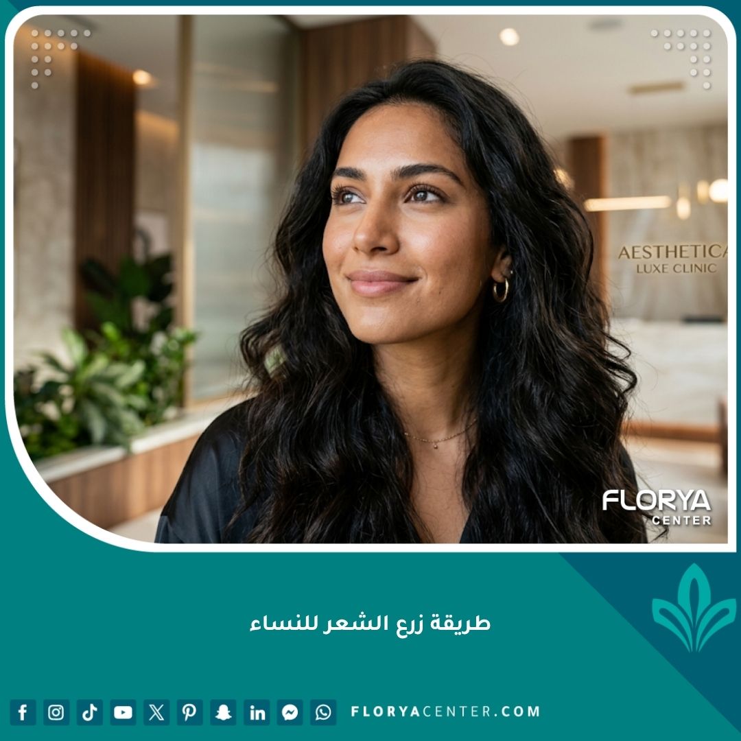 النتيجة النهائية الناجحة لعملية زرع الشعر للنساء، تظهر امرأة بشعر كثيف وطبيعي مفعمة بالثقة.