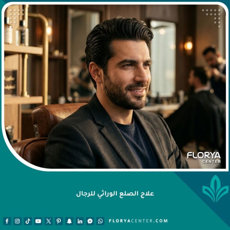 رجل واثق ذو شعر كثيف وناعم بعد نجاح علاج الصلع الوراثي للرجال - لقطة سينمائية.