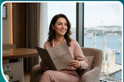 عملية تجميل الشفرات الخارجية في اسطنبول قبل وبعد - امرأة واثقة في عيادة تجميل.