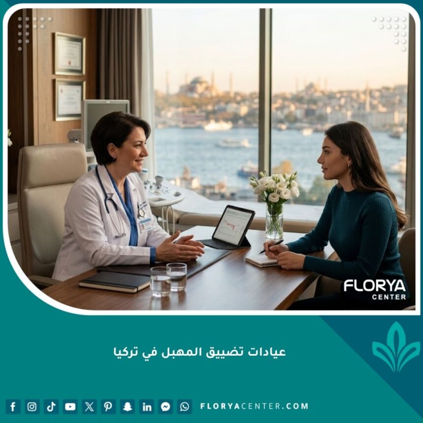 واجهة عيادة تجميل نسائي فاخرة في تركيا لإجراء عمليات تضييق المهبل.