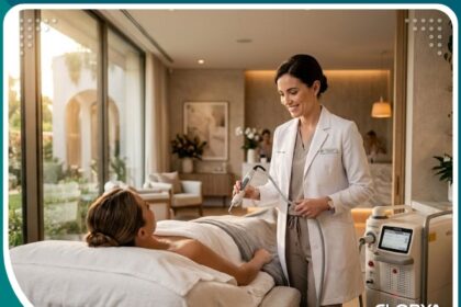 واجهة مقال حول عملية قص الزوائد الجلدية للمهبل في عيادة تجميلية راقية.