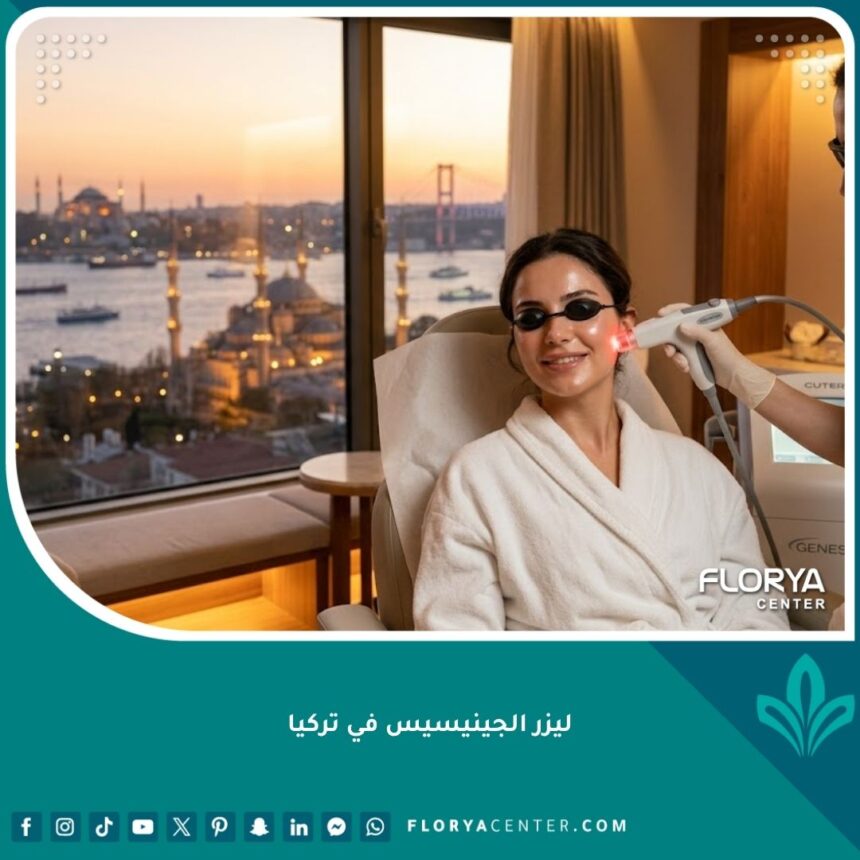 ليزر الجينيسيس في تركيا لنضارة البشرة وتضييق المسام في عيادة فاخرة بإسطنبول.
