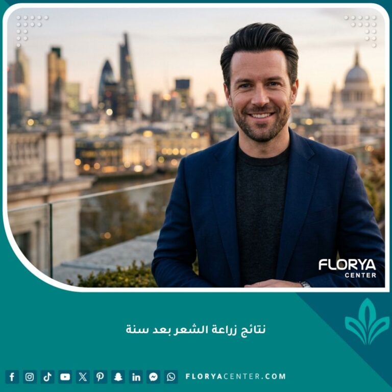 صورة عالية الجودة تُظهر النتيجة النهائية المذهلة لزراعة الشعر لرجل بعد مرور عام كامل، مع كثافة عالية ومظهر طبيعي.