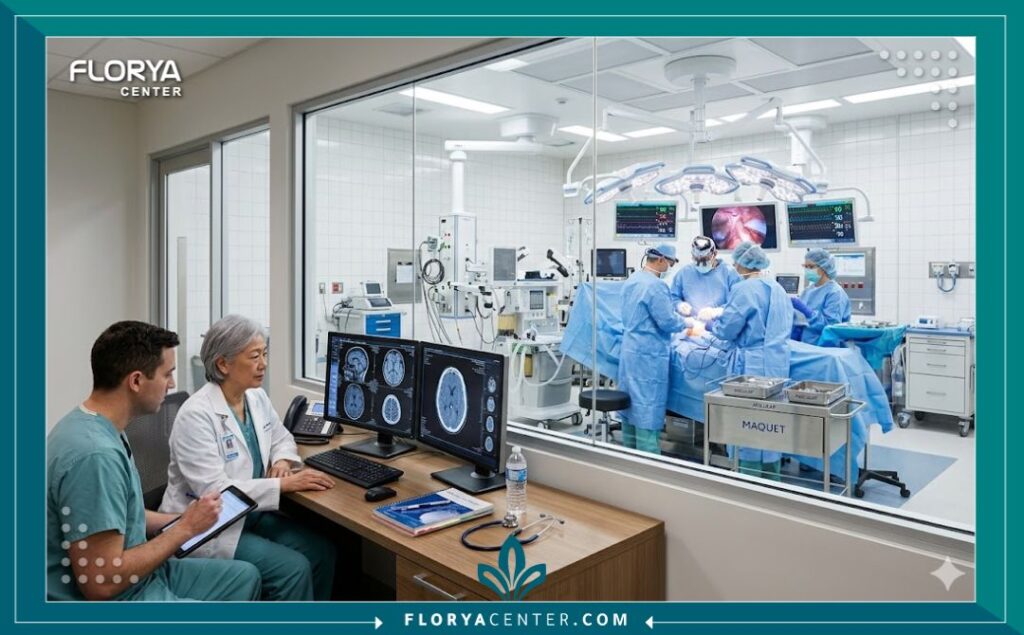 غرفة عمليات مجهزة بأحدث التقنيات الطبية داخل أرخص عيادة تجميل في إسطنبول.