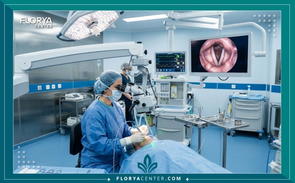 غرفة عمليات متطورة ومجهزة بأحدث التقنيات لتغيير وتجميل نبرة الصوت في تركيا.