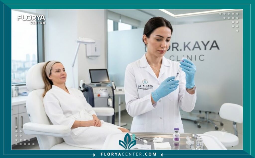 داخل عيادة تجميل متطورة في إسطنبول مجهزة لحقن البوتوكس وعلاج تجاعيد الوجه.