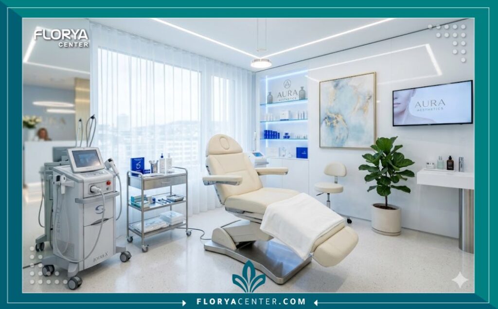 غرفة عمليات حديثة ومجهزة لإجراء شد الرقبة بالخيوط بأسعار تنافسية في عيادة تجميل متطورة.