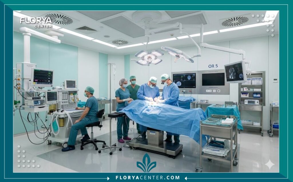 جراحات الرقبة واللغلوغ في تركيا 4 غرفة عمليات معقمة ومجهزة بأحدث التقنيات لجراحة تشبيب الرقبة والتخلص من اللغلوغ في تركيا.