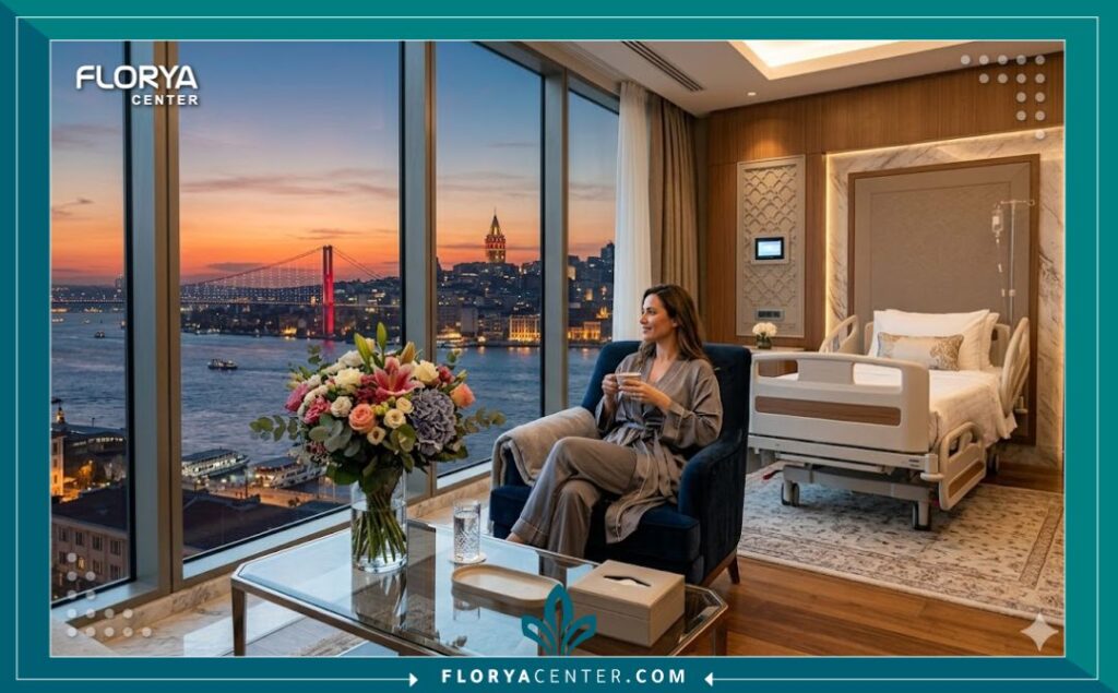 زراعة دعامات حول الأنف 6 غرفة تعافي طبية فاخرة في إسطنبول تطل على البوسفور، الوجهة الأفضل للسياحة العلاجية وإجراء زراعة دعامات حول الأنف في تركيا.