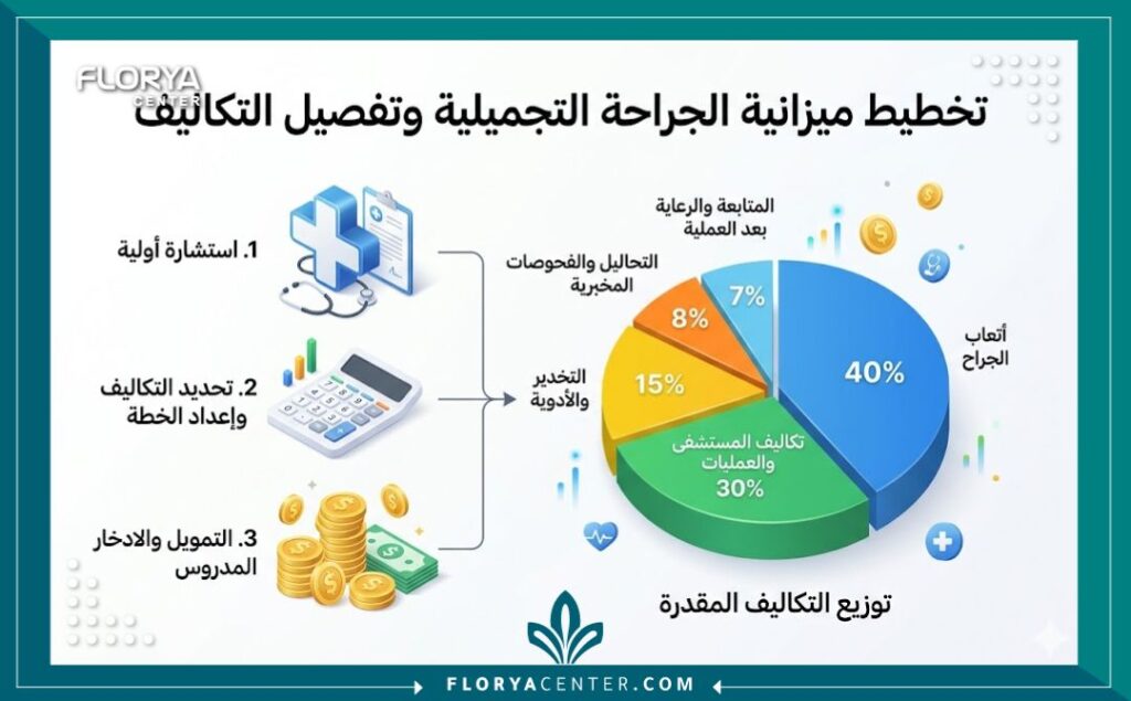 سعر عملية رفع الحواجب الجراحية في تركيا 3 إنفوجرافيك يوضح تفاصيل سعر عملية رفع الحواجب الجراحية في تركيا وتوزيع ميزانية السفر والعلاج.