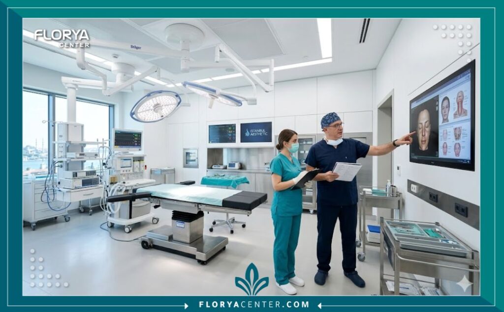 داخل إحدى مستشفيات التجميل الحديثة والمجهزة لإجراء عمليات شد الوجه الجراحي في تركيا.