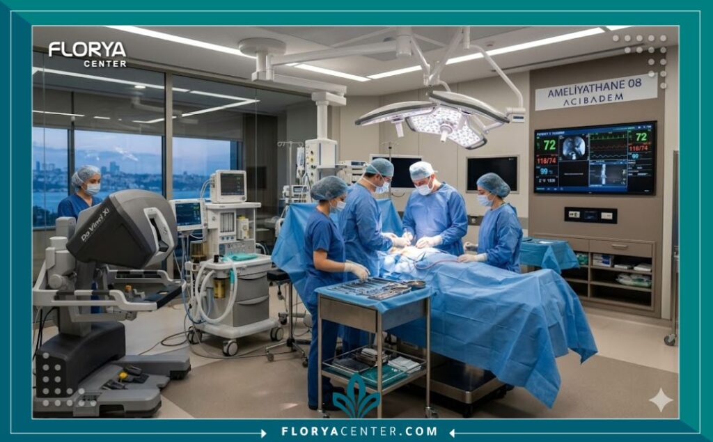 غرف العمليات الحديثة والمجهزة بأحدث التقنيات لعمليات تجميل الوجه في تركيا