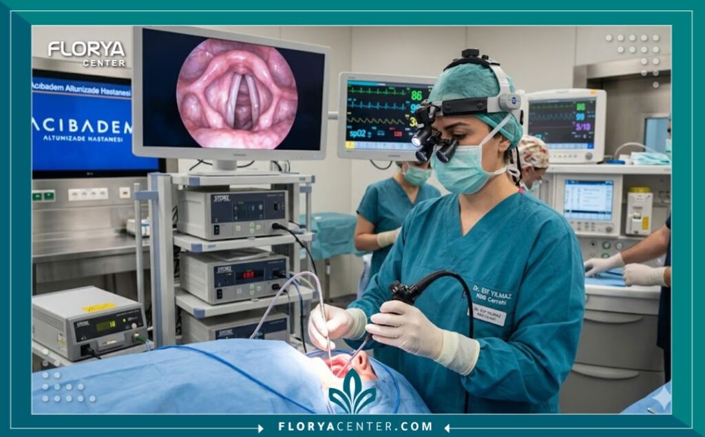 نسبة نجاح عملية تنعيم الصوت 4 جراحة تجميل حنجرة تجري عملية تنعيم الصوت بدقة وباستخدام أحدث التقنيات الطبية في مستشفى حديث.
