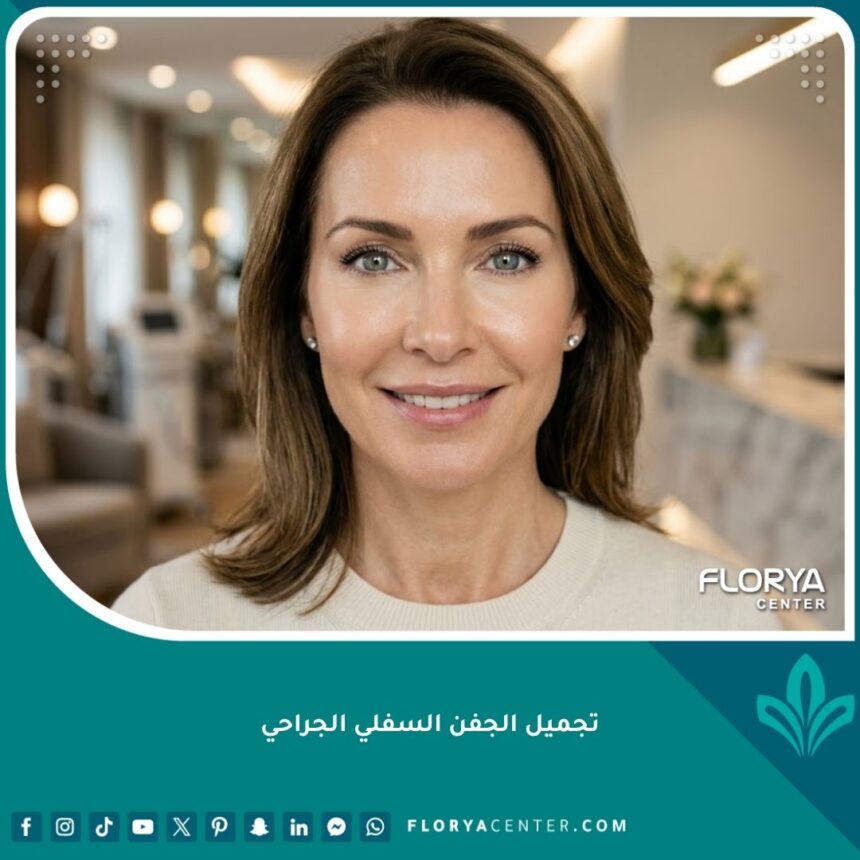 صورة مقربة تبرز نتائج تجميل الجفن السفلي الجراحي وعيون شابة خالية تماماً من الانتفاخات وأكياس الدهون.