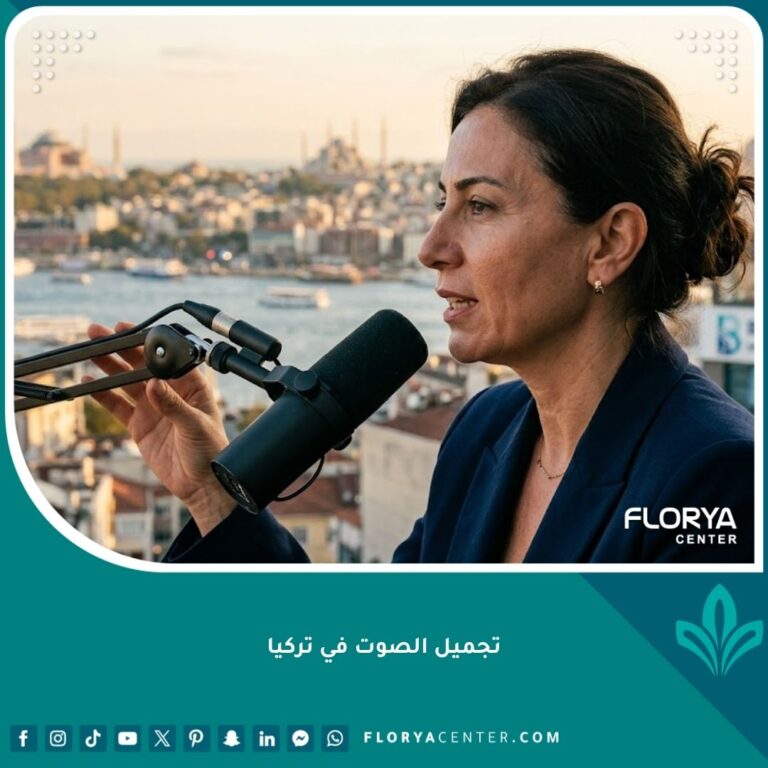 تجميل الصوت في تركيا - صورة تمثيلية امرأة تتحدث بثقة في اسطنبول بعد عملية تجميل الاحبال الصوتية.